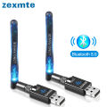 Zexmte 100M USB Bluetooth 5.0 Adapter 20M 50M Bluetooth 5.1 Dongle Audio Transmitter Receiver for Windows 10/8/8.1 Adaptador. 