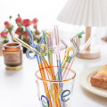 1Pc Glass Straws Twist Reusable Straws Heat Resistant Glass Straw Drinking Milk Tea Long Stem Glass Staws-Cola Kids. 