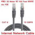 100 Feet dbl Cat6 Ethernet Cable Internet Network Cable 30 Meter. 