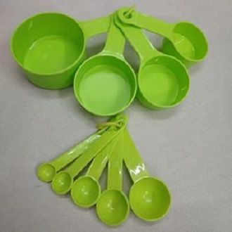 Measurement Cup Set -Green Colour (9 PCS )