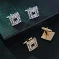Square Fashion French Cufflinks For Men and Women Shirt Cufflinks (1Pair). 