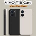 Original For VIVO Y16 Silicone Full Cover Case Solid Color Phone Case Cover.