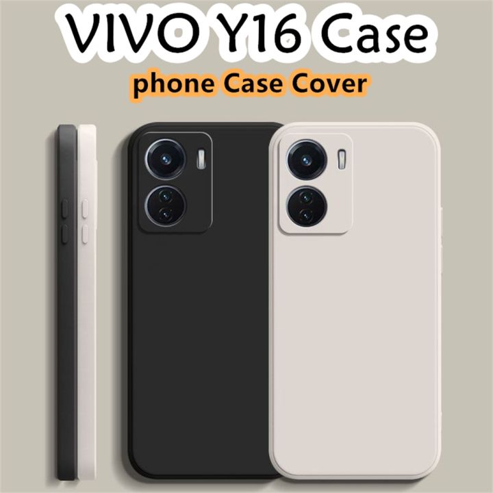 Original For VIVO Y16 Silicone Full Cover Case Solid Color Phone Case Cover