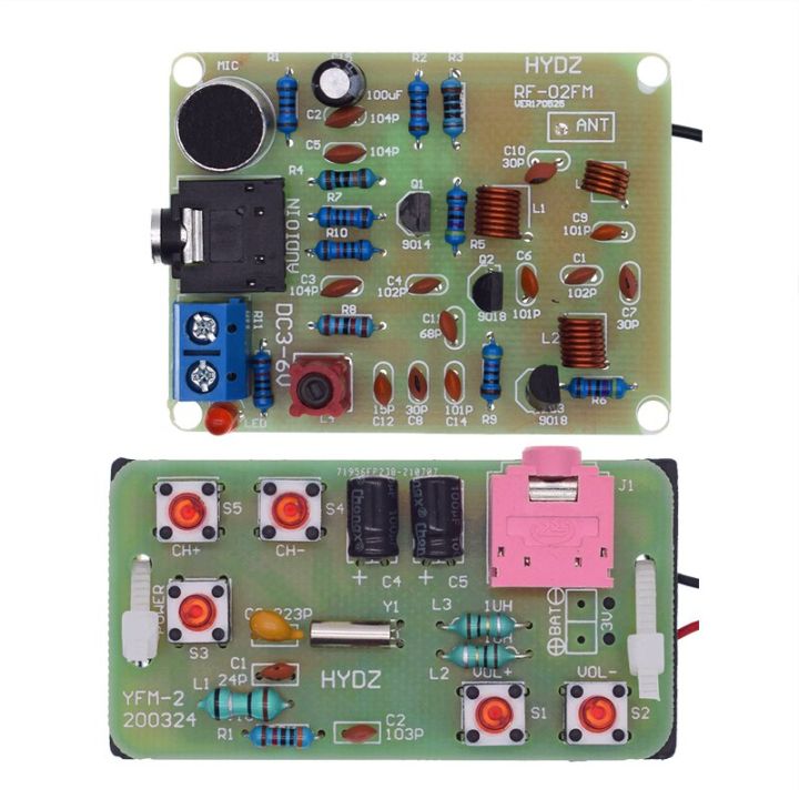 76-108MHz FM Stereo Radio DIY Kit Wireless FM Transmitter and Receiver Module Frequency Modulation Soldering Practice Project