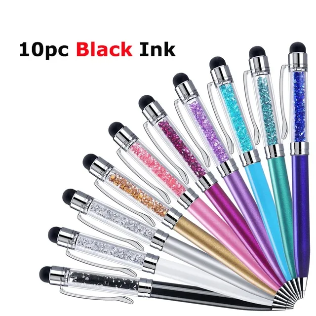 10Pcs/Lot%20Crystal%20Stylus%20Pen%20Diamond%20Ballpoint%20Pens%20Stationery%20Ballpen%202%20In%201%20Crystal%20Touch%20Screen%20Pen%20For%20Capacitive%20Screen%20-%20Image%202