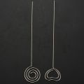 60 Pieces Metal Wires Memo Clip Note Card Holders Table Number Clip Photo Stand for Wedding Party Cake Decor, Round and Heart Shape, Silvery. 