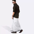 White Colour Lungi Atm Lungi For Men 100% Cotton - Lungi. 