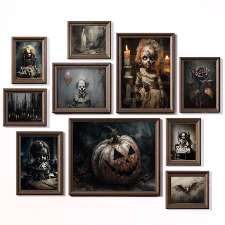 Thriller%20Gothic%20Dark%20Style%20Set%20Retro%20Posters%20Horror%20Clown%20Ghost%20Doll%20Magic%20Witch%20Wall%20Art%20Living%20Room%20Home%20Decor%20Canvas%20Painting%20-%20Image%202