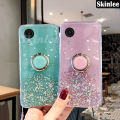Phone Case for Samsung Galaxy A03 Core Glitter Starry Sky Bling Ring Lanyard Shiny Soft Cases for Samsung A03 Core Transparent Holder Stand Back Cover Stars Girls.