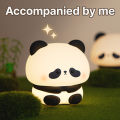 Panda LED Night Light Cute Silicone Night Light USB Rechargeable Touch Night Lamp Bedroom Timing Lamp Decoration Children's Gift. 