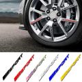 Fashion 4pc Car Stickers Wheels Rims Sport Racing DIY Stripes Decorative Stickers Emblem Car Styling Car SUV Truck Accessories.