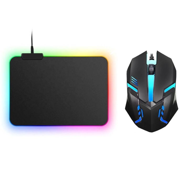 Wired Mouse Gaming Mouse 5 Colors Computer Mause and RGB Mouse pad ...