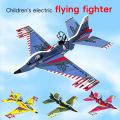 Best Selling Outdoor Flying Toys Diy Small Airplane Science Model Hand Throw Foam Glider Plane with Light. 