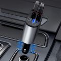 120W 4 IN 1 Retractable Car Charger USB Type C Cable For IPhone Xiaomi Huawei Samsung Fast Charge Cord Cigarette Lighter Adapter.
