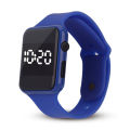 Blue - Men's Casual Digital Square Watch. 