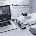 ORICO BT2U3-10Ab Industrial USB 3.0 HUB 13/16 Port Aluminum USB Splitter On/Off Switch With 12V Power Adapter Support Charging for Computer. 
