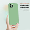 Hontinga for iPhone 13 Mini Case Thin Soft Luxury Square Liquid Silicone Phone Case Candy Cover. 