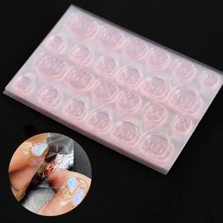 Excellent Convenient Double-Sided False Nail Tips Sticky Tabs Glue Easy to Apply Portable Nail Art Glue Nail Supplies