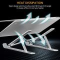 Aluminum Alloy Foldable Laptop Stand Adjustable Portable Folding Notebook Stand Foldable Laptop Stand - Laptop Table - Laptop Table. 