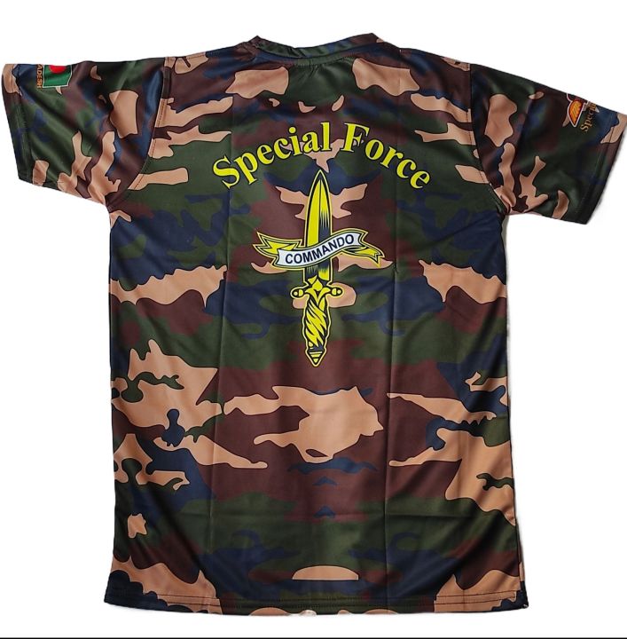 Special%20forces%20Round%20neck%20T-shirt%20for%20men's%20army%20colour%20-%20Image%203