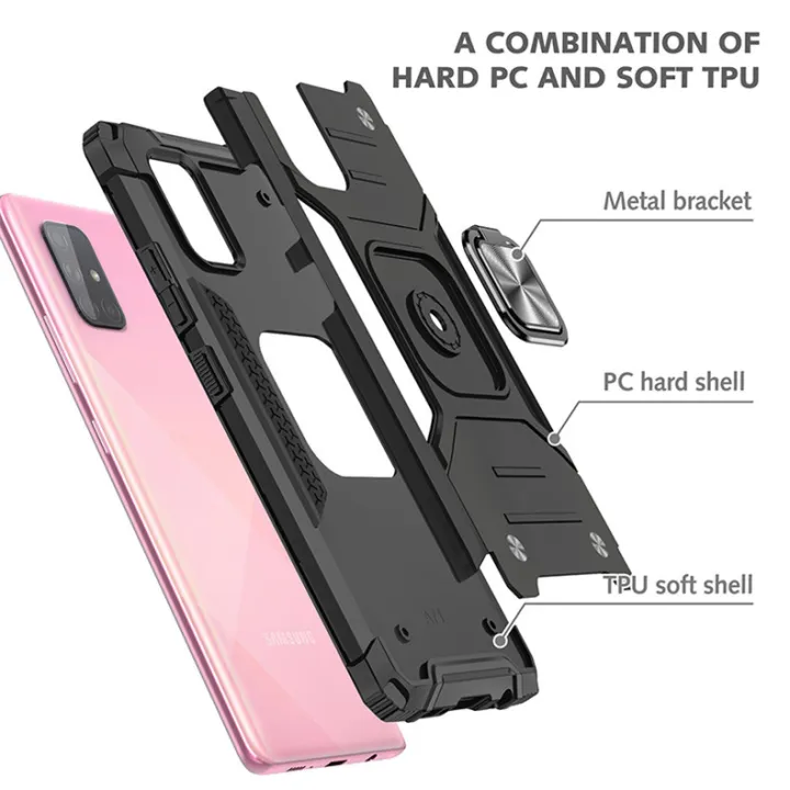 Phone%20Case%20Ring%20Stand%20Casing%20Shockproof%20Protection%20Cellphone%20Back%20Cover%20Shell%20For%20Samsung%20A02S%20(166.5mm)%20&%20Samsung%20A02S%20(164.2mm)/A03S%20India%20version%20164.2mm%20-%20Image%206