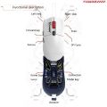 MONKA G995W Gaming Mouse 3-mode 2.4g Wireless Bluetooth Type-C Paw3395 Lightweight 26000 DPI 650 IPS Office E-sports Game Mice.