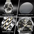 OLEVS 9931 Fashion Business Quartz Watch for Men Luxury Diamond Dial Stainless Steel Watch for men.