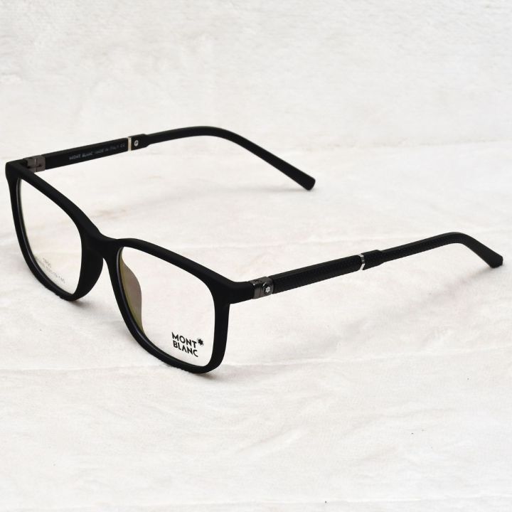 New Mont Blanc Coal Black Eyeglass Frame For Men Women Fashionable Classic Best Design Uv Protection Eye Glass Unisex Eye Frame Uv Protection Party Travel Driving Day & Night Eye Glass Reading & Fashion Prescription Glasses