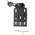 Telescopic Folding LED Light Side Mount License Plate Holder Black.