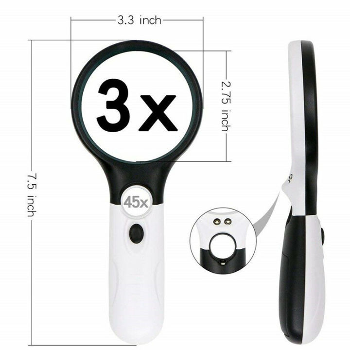 3LED%20Light%2045X%20Handheld%20Magnifier%20Reading%20Magnifying%20Glass%20Lens%20Jewelry%20Loupe%20-%20Image%207
