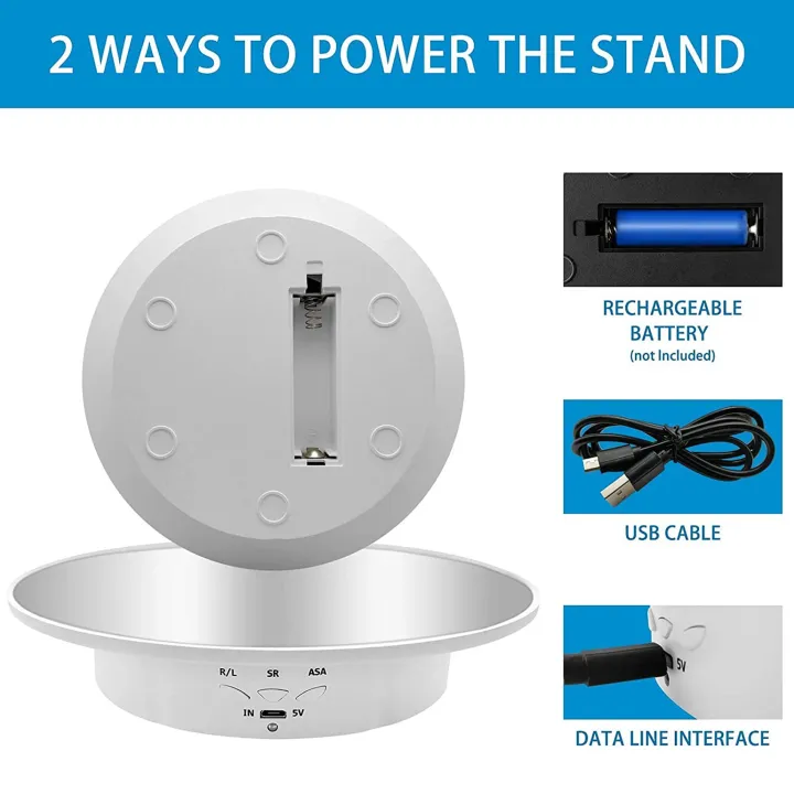 Motorized%20Rotating%20Display%20Stand,%207.87Inch,Mirror%20Covered%20360%20Degree%20Turntable%20Display%20Stand%20for%20Photography%20(White)%20-%20Image%203