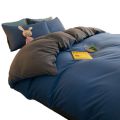 Three-piece set, four-piece quilt set, quilt cover, ins quilt, full set, washed cotton sheets, dormitory bedding, college students.