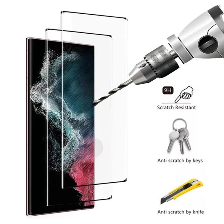 For Samsung S23 S22 Ultra S21 S20 Plus Tempered Glass Galaxy Note 9 10 20 Screen Protector S8 S9 S10 Full Cover Protective Film