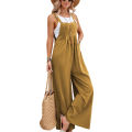 Women Solid Color Oversized Wide Leg Playsuit Summer Loose Plus Size Ladies Jumpsuits. 