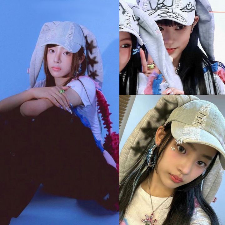 %E3%80%90Worldwide%20Delivery%E3%80%91%20Kpop%20Newjeans%20Graffiti%20Hat%20HANNI%20Same%20Style%20Rabbit%20Ears%20Cap%20Korean%20Fashion%20Duck%20Hat%20Denim%20Wash%20Hat%20-%20Image%202