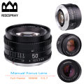 Metal RISESPRAY 50MM F1.7 Generation V Large Aperture Manual Focus Prime Full Frame Camera Lens For CANON EOS EF NIKON AI F.