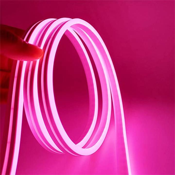 3 feet Neon pink Light Strip DC12V Flexible DIY LED SMD 2835 120LEDs/M IP67 Waterproof DIY Light Home Decoration