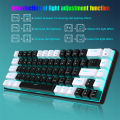 V800 Mechanical Gaming Keyboard LED Backlit Compact 68 Keys Mini Wired Office Keyboard For Laptop PC Gamer.