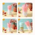 500ML Wireless Juicer Cup Portable Juice Blender Mini Ice Crusher Home Outdoor Office Fruit Milkshake Vegetable Juice Maker. 