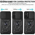 New Phone Case For Itel P55 NFC 4G Cover Car Foldable Metal Bracket Sliding Camera Protection Hard Shockproof for Itel P55 Case.