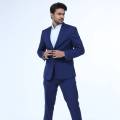 Slim Fit Casual Blazer for Men - Royal Blue. 