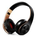 Men Gift Gold Wireless Headphones Bluetooth Earphone Stereo Headset with Build-in MIC with 3.5mm Jack for Xiaomi Samsung IPHONE. 