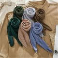 70*70cm Small Crinkle Hijab Scarf For Women Silk Satin Handkerchief Bag Scarfs Female Sqaure Headband Hair Scarves For Ladies.