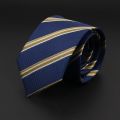 New Men's Tie Classic Red Blue Black Solid Color Stripe 7cm Jacquard Necktie Daily Wear Business Formal Wedding Tie Gift For Men.