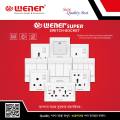 Wener Super Series TV Dish Cable & CAT-6 Data Internet Network Jack Plug Dual Electrical Wall Switch Socket.