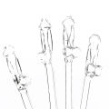 Funny Shaped Glass Straw Creative High Boric Acid Glass Straws Heat Resistant Reusable Kitchen Tool Party Supplies. 