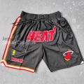 Wade Shorts Miami HeatHEATEmbroidered Vintage Mesh American Style HopINSPopular Basketball ShortsJD. 