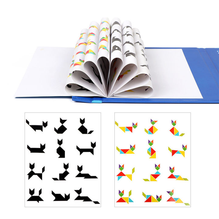 Magnetic%20Tangram%20Jigsaw%20Puzzles%20Game%20IQ%20Book%20Brain%20Teaser%20Education%20Kids%20Toy%20-%20Image%206