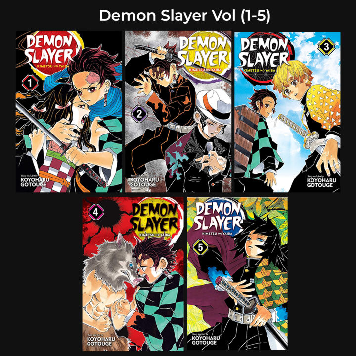 Demon slayer Volume (1-5) Paperback Manga Set| Bookism BD