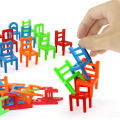 18Pcs/Set Mini Balance Chairs Game Stacking Blocks Assembly Family Game Balancing Training Interactive Educational Toy for Kids KankongAgu. 